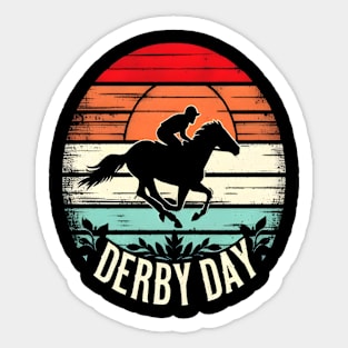 Cute Horse 150th Derby Day 2024 Horse racing Fascinator Sticker